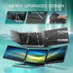 portable monitor for laptop, fhd ips triple dual screen monitor for laptop for pc mac windows