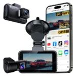 4k+4k dual dash cam front and rear 5g wifi car dvr video recorder with night vision built in gps g sensor 24h parking monitor