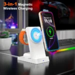 magnetic 3 in 1 wireless charger station usb c hub smart adapter wireless charger