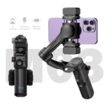 m03 3 axis stabilizer gimbal with ai face tracking fill light wireless bluetooth microphone magnetic remote control youtube